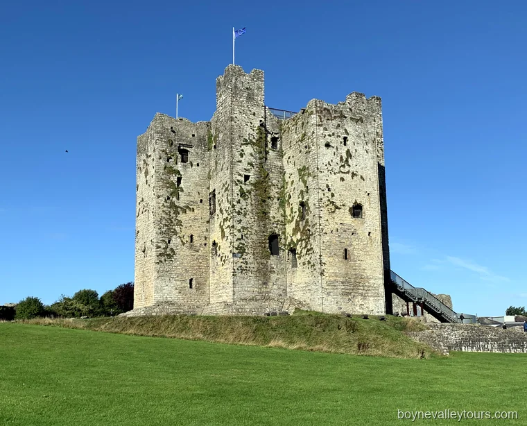 Visitor stairs leading into the keep at Trim Castle.